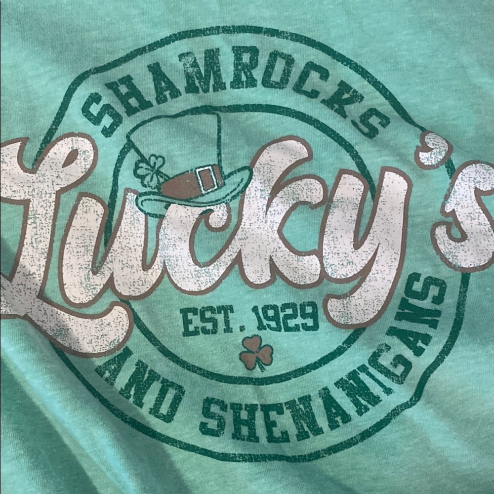 Green Lucky's Graphic T-Shirt - Picture 2 of 5